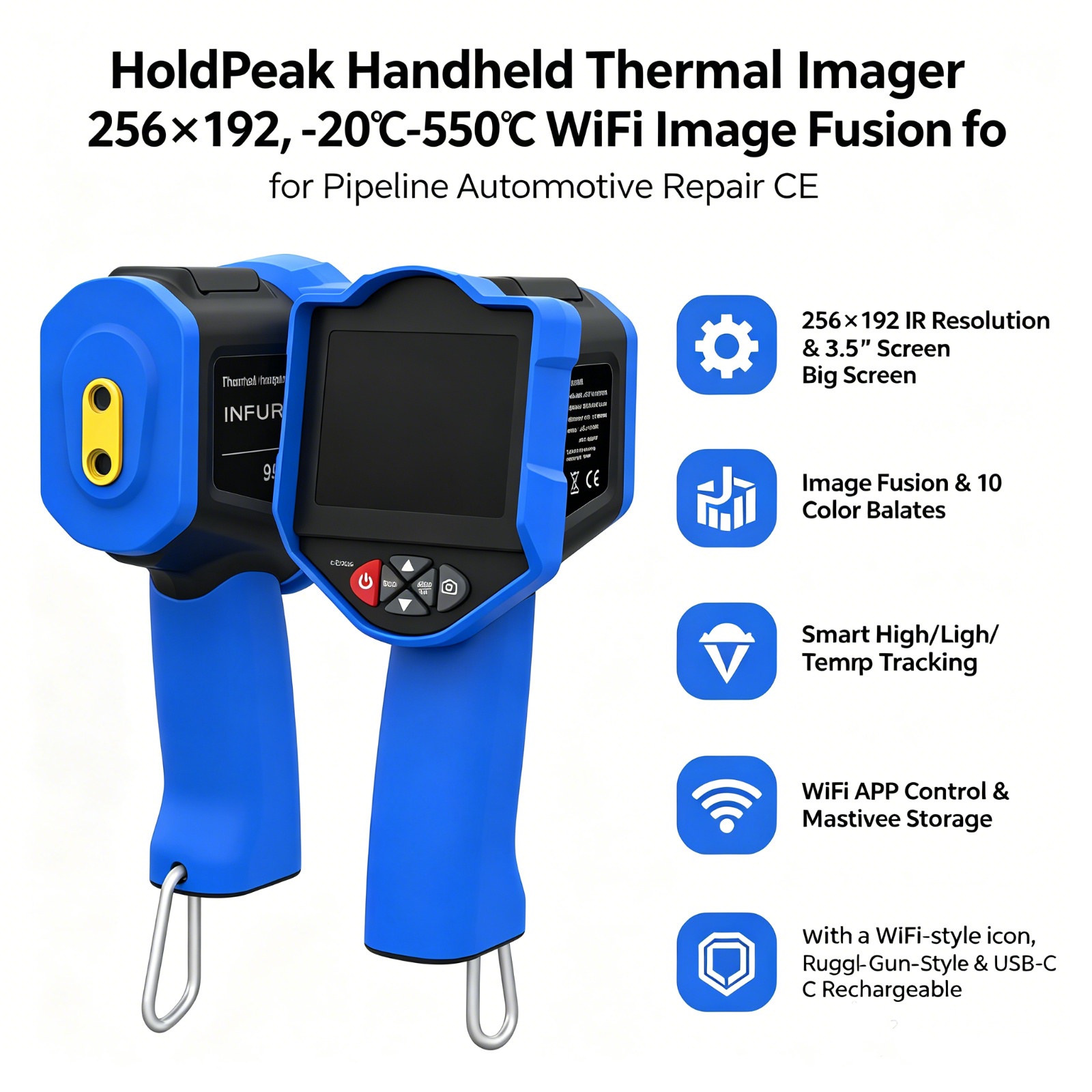 Telecamera termica HoldPeak, 2 - Thermal Imaging Camera 256X192 recensione e prezzo